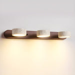 Applique multi-lampes aspect travertin Tufa – 3 lampes, noyer