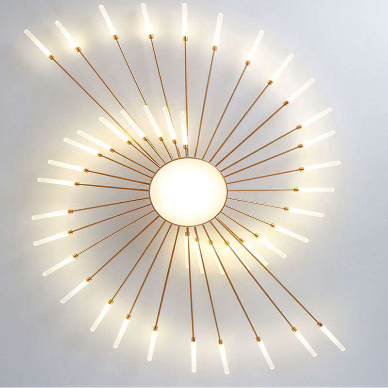 Plafonnier LED feu d'artifice Scintilla – Or, 42W
