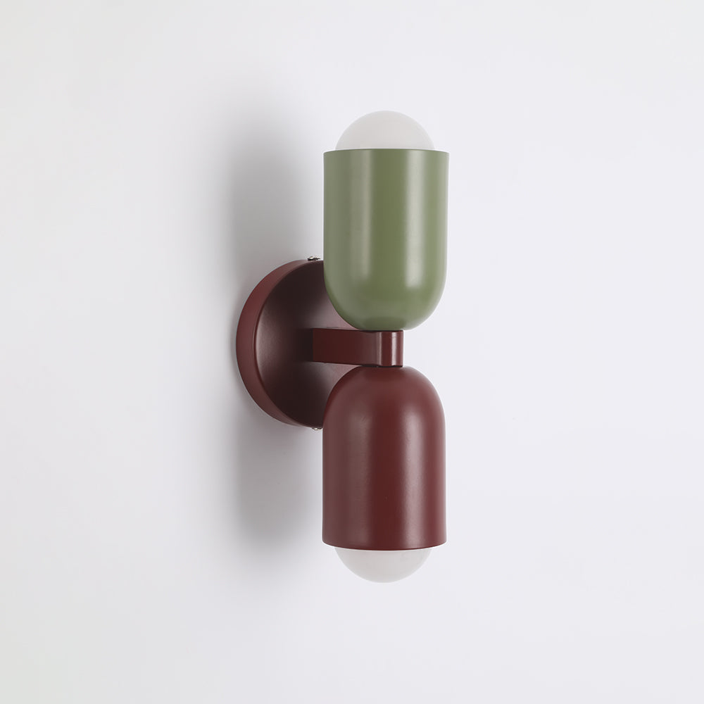 Applique bicolore à double tête Duetto – rouge et vert