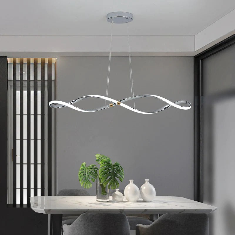 Suspension moderne dorée | Barri