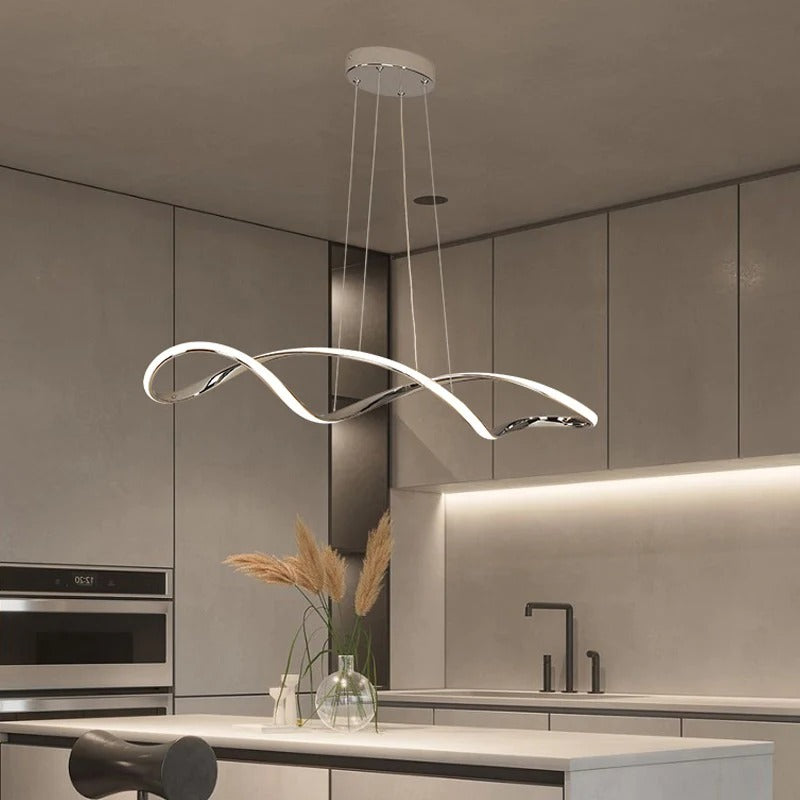 Suspension moderne dorée | Barri