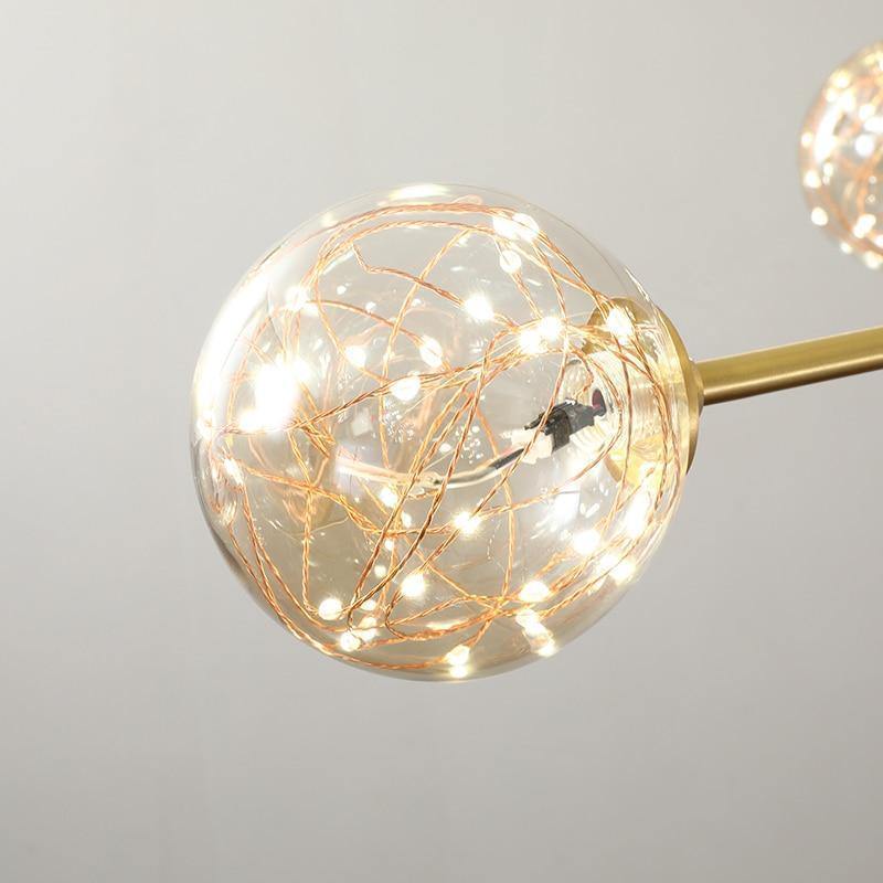 Suspension moderne dorée | Terzo