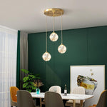 Suspension moderne dorée | Terzo