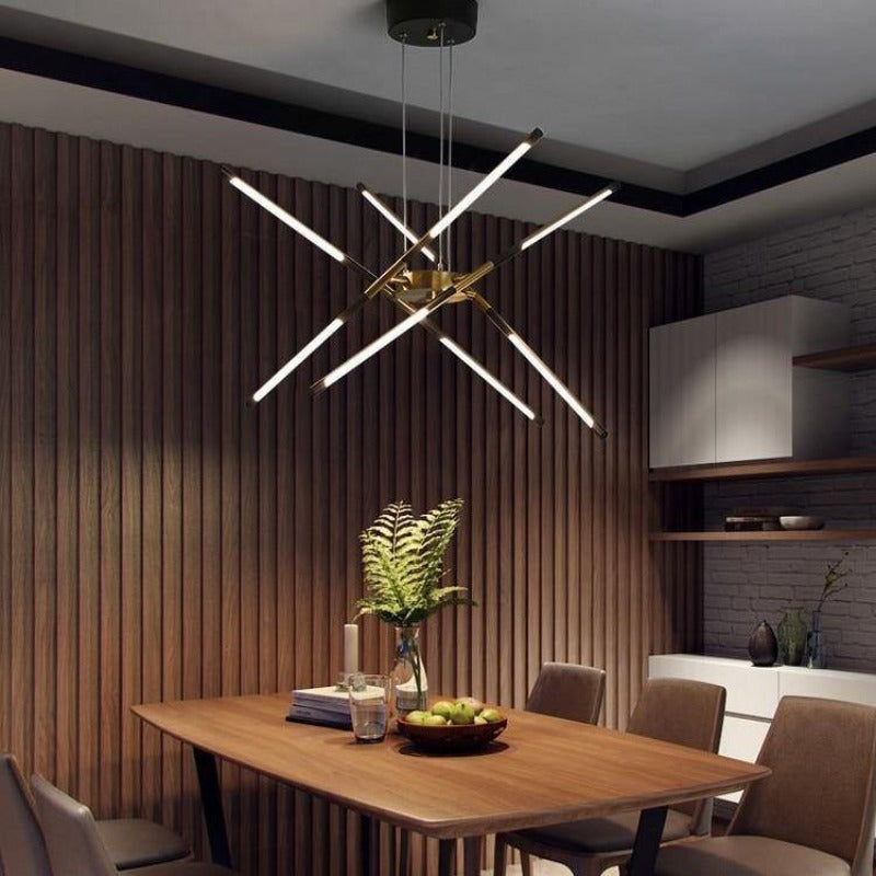 Suspension moderne dorée | Latta