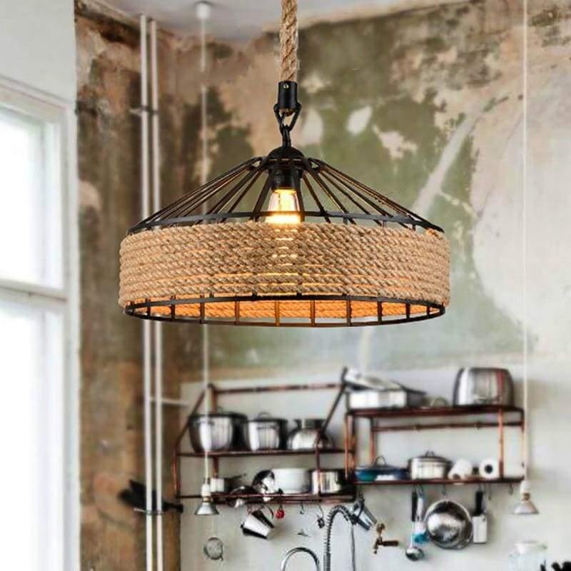 Suspension naturelle noire | Giunco